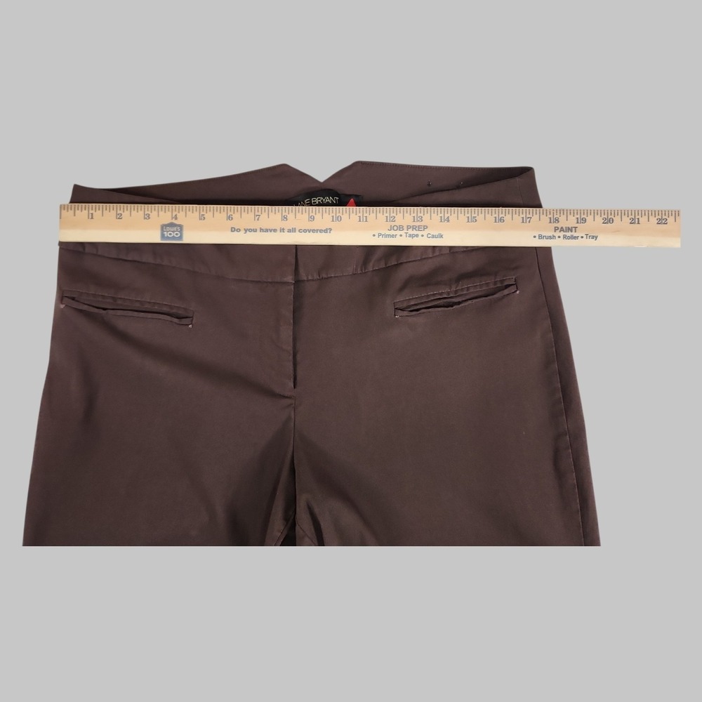 Lane Bryant Right Fit Size 3 Pants Women's 22 24 Brown Dress Trouser Stretch - Picture 4 of 7